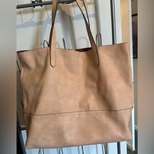 Faux leather tote. Reversible.